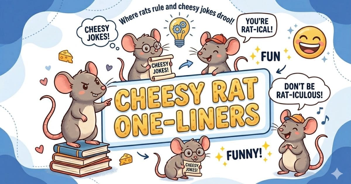 Rat Ide 203 Rat Puns: Short, Cute & Funny One-Liner Captions For Adults