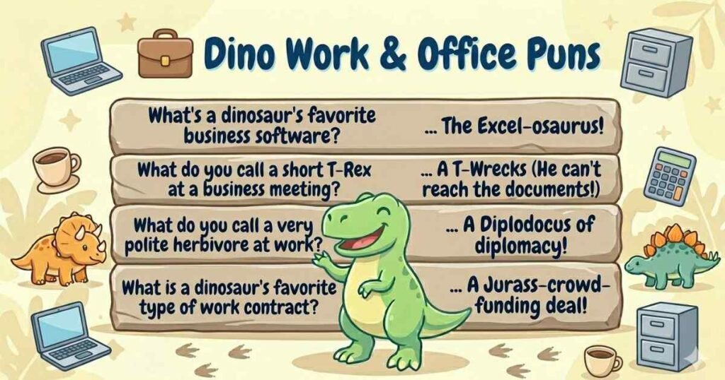 Dino Work & Office Puns