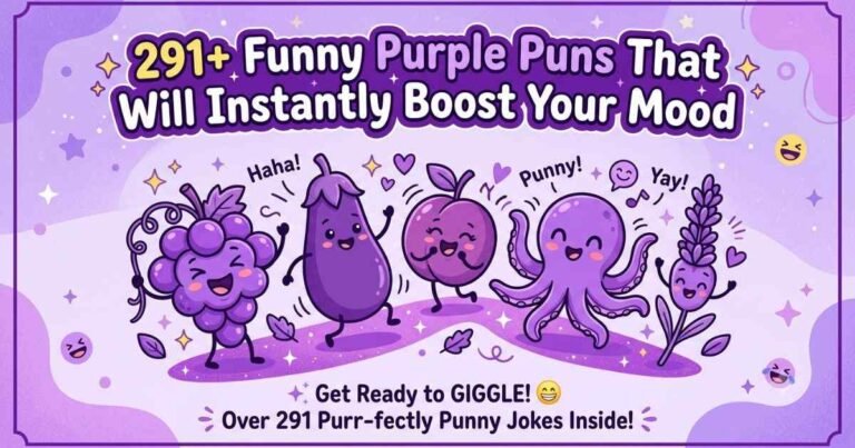 Funny Purple Puns Feature Image