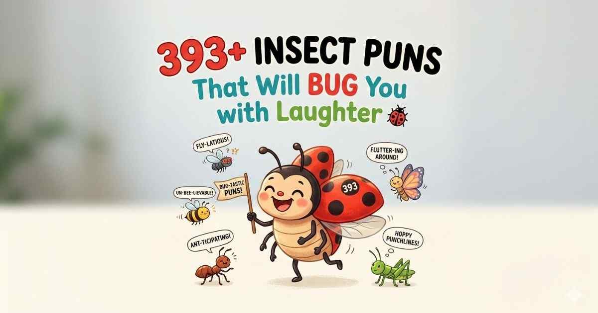 393+ Insect Puns That Will Bug You with Laughter 🐞