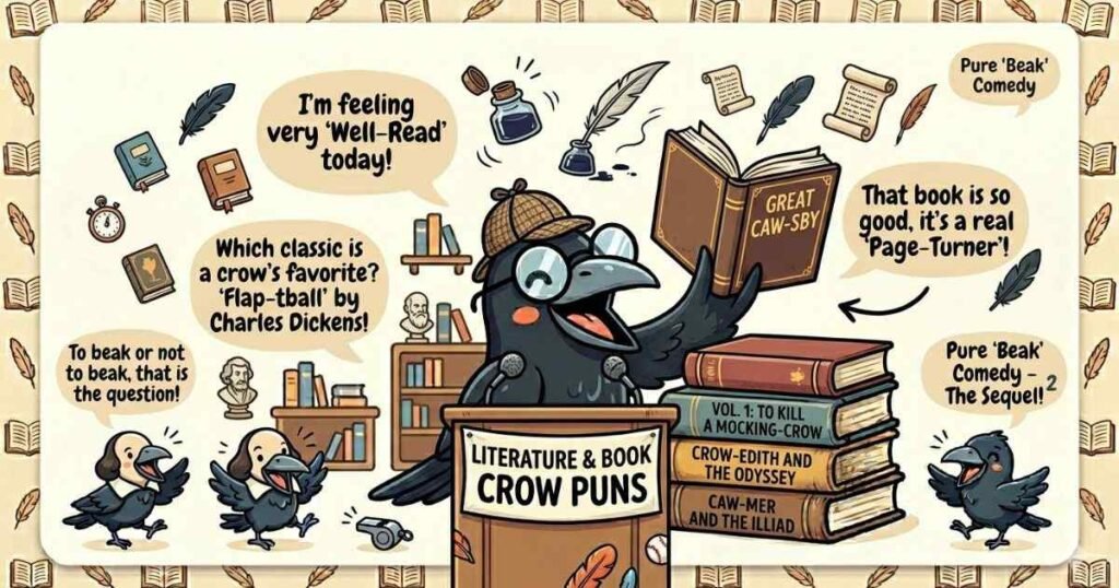 Literature & Book Crow Puns