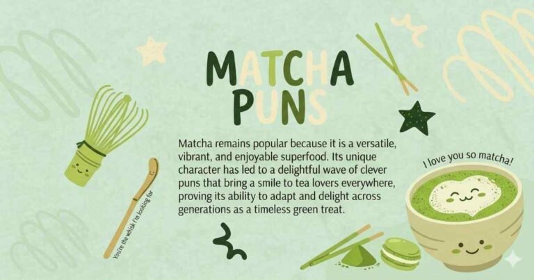 Matcha Puns Feature Image