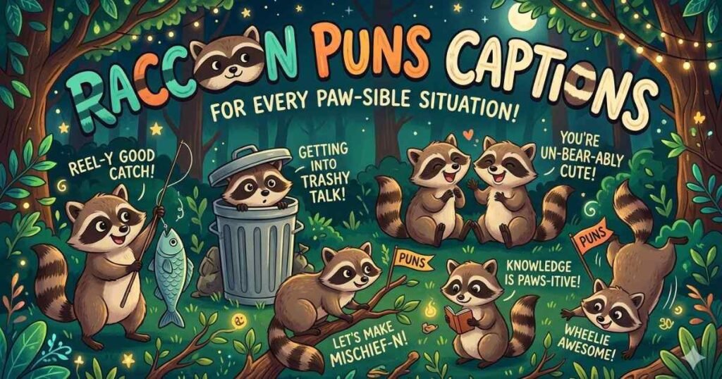 Raccoon Puns Captions
