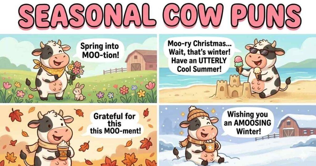 Seasonal Cow Puns