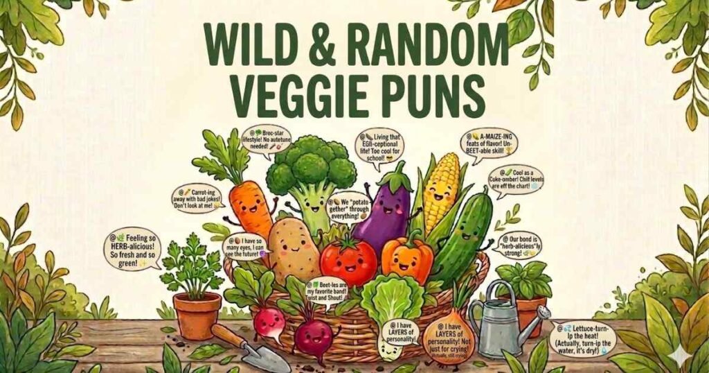 Wild & Random Veggie Puns