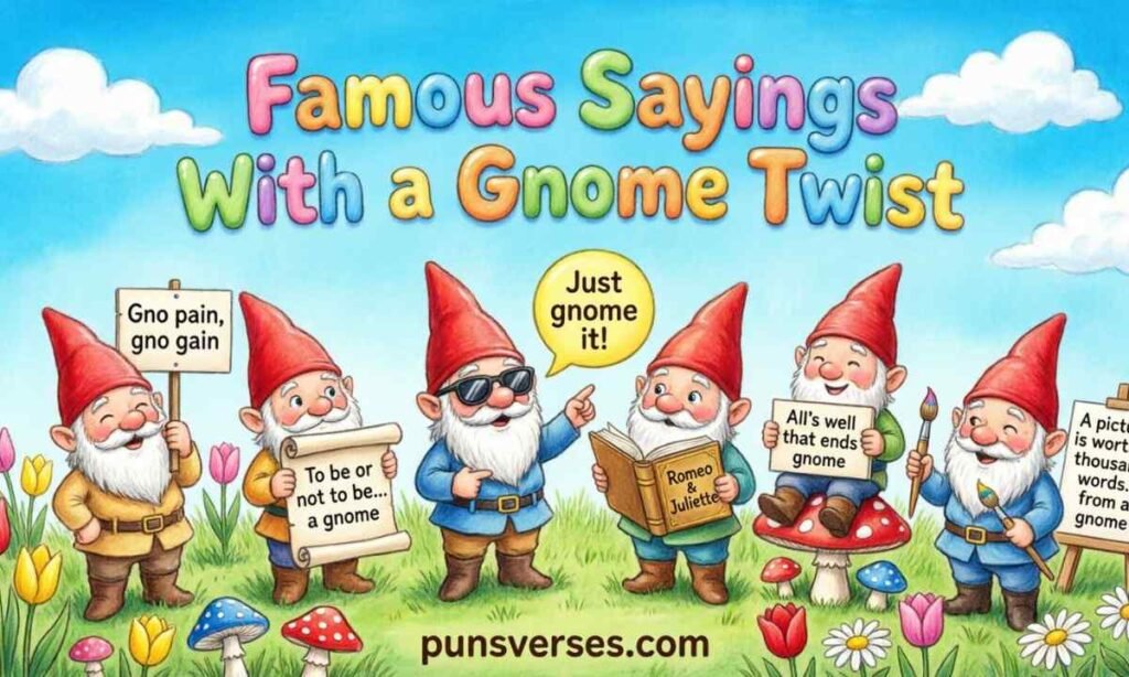 Famous Sayings With a Gnome Twist