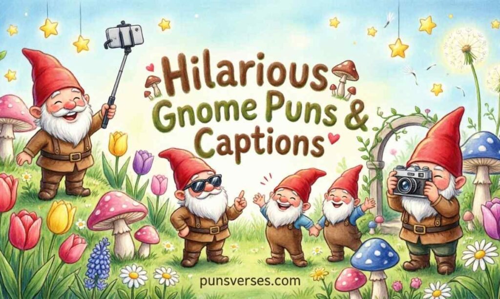 Hilarious Gnome Puns & Captions