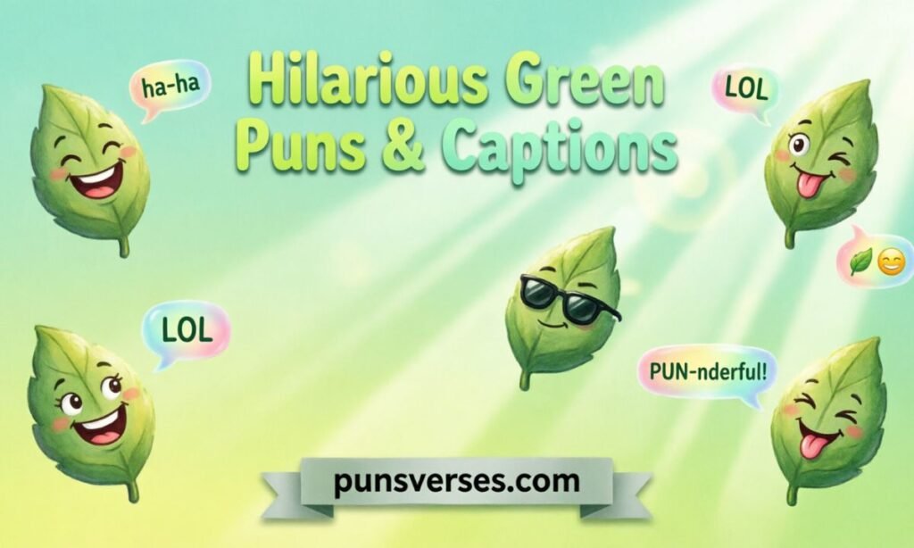 Hilarious Green Puns & Captions